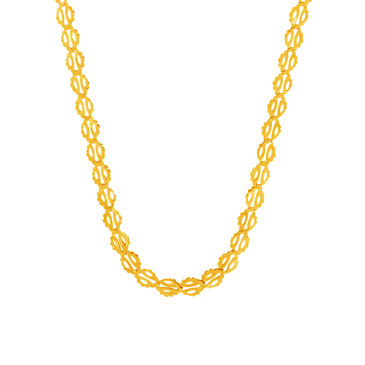 Gold Short Necklace with Subtle Glow