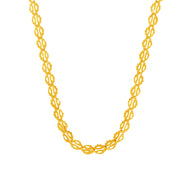 Gold Short Necklace with Subtle Glow