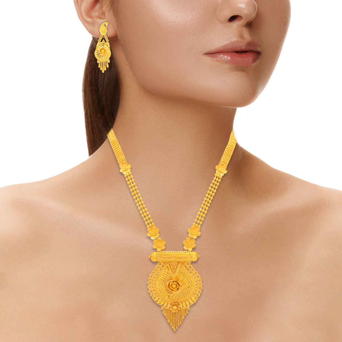 Majestic Charm Wedding Gold Necklace