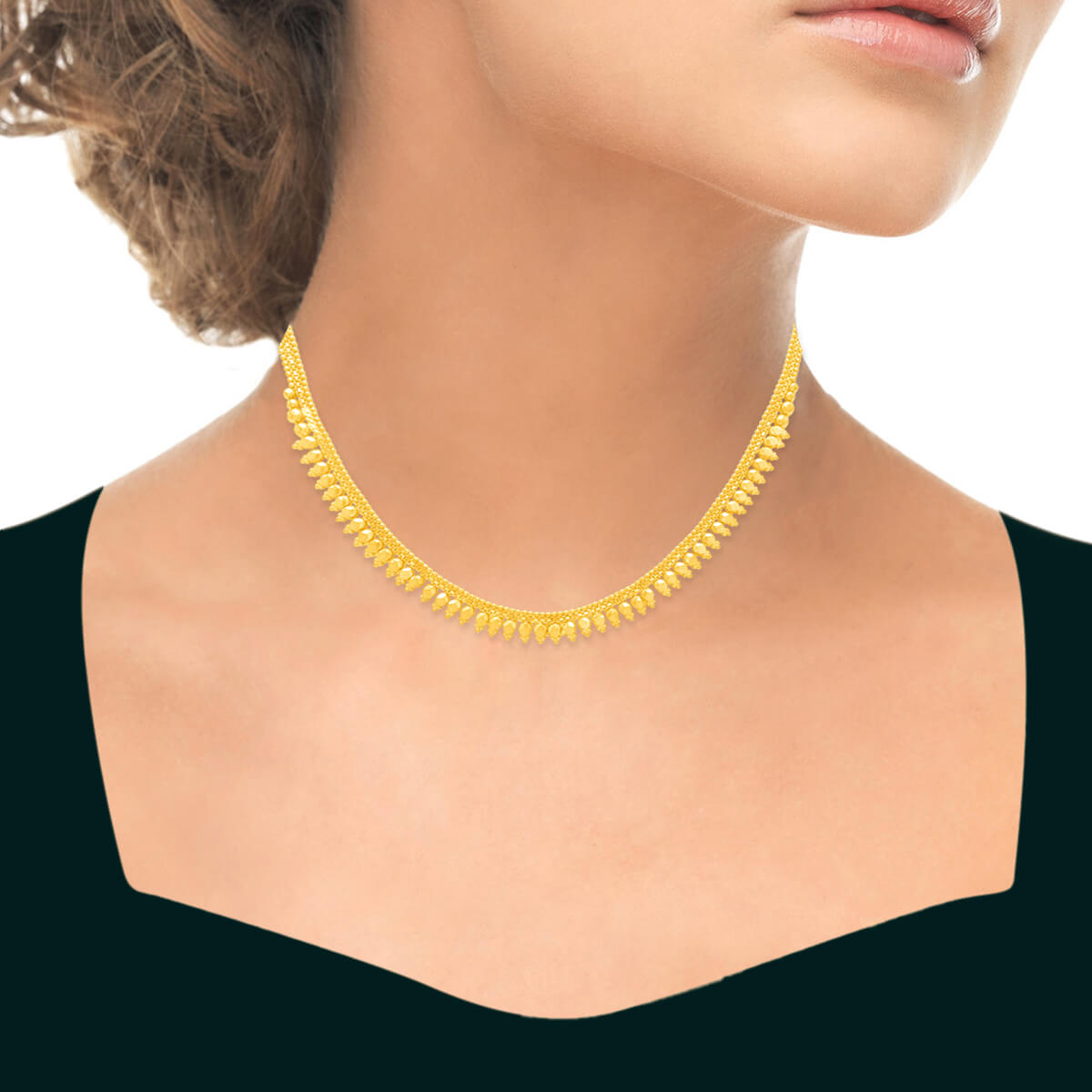Modern Radiance Gold Short Necklace