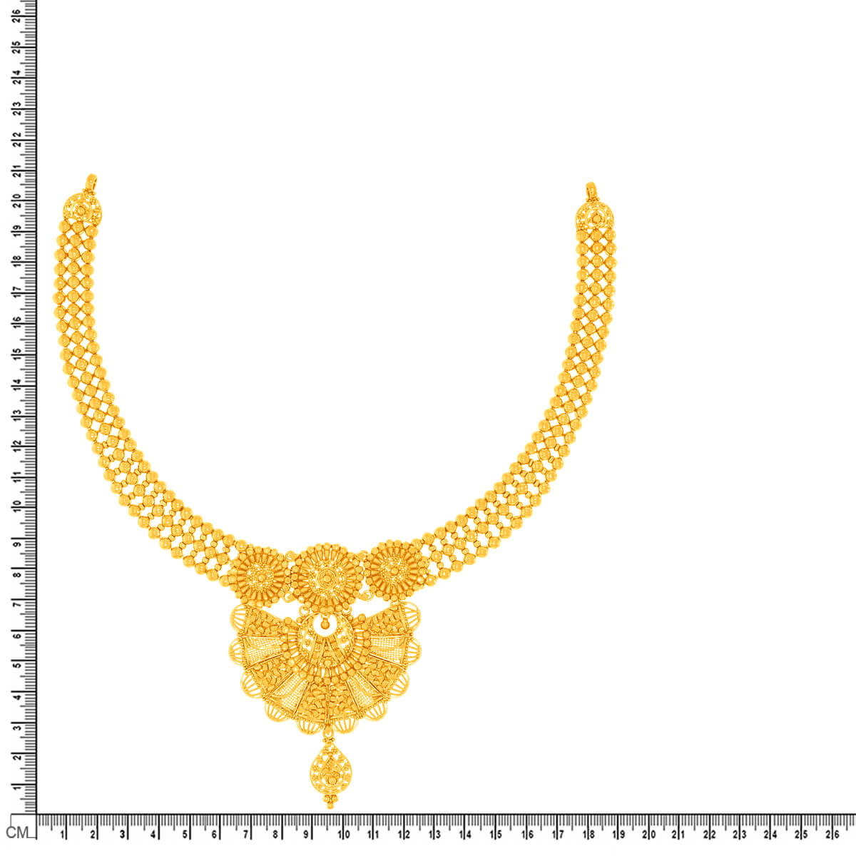 Glamorous Blossom Gold Short Necklace