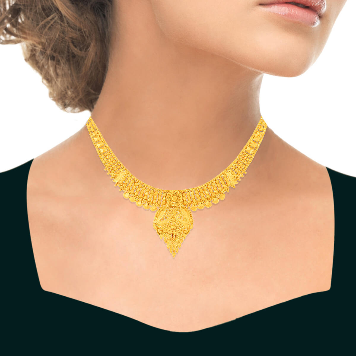 Luminous Grace Wedding Gold Necklace