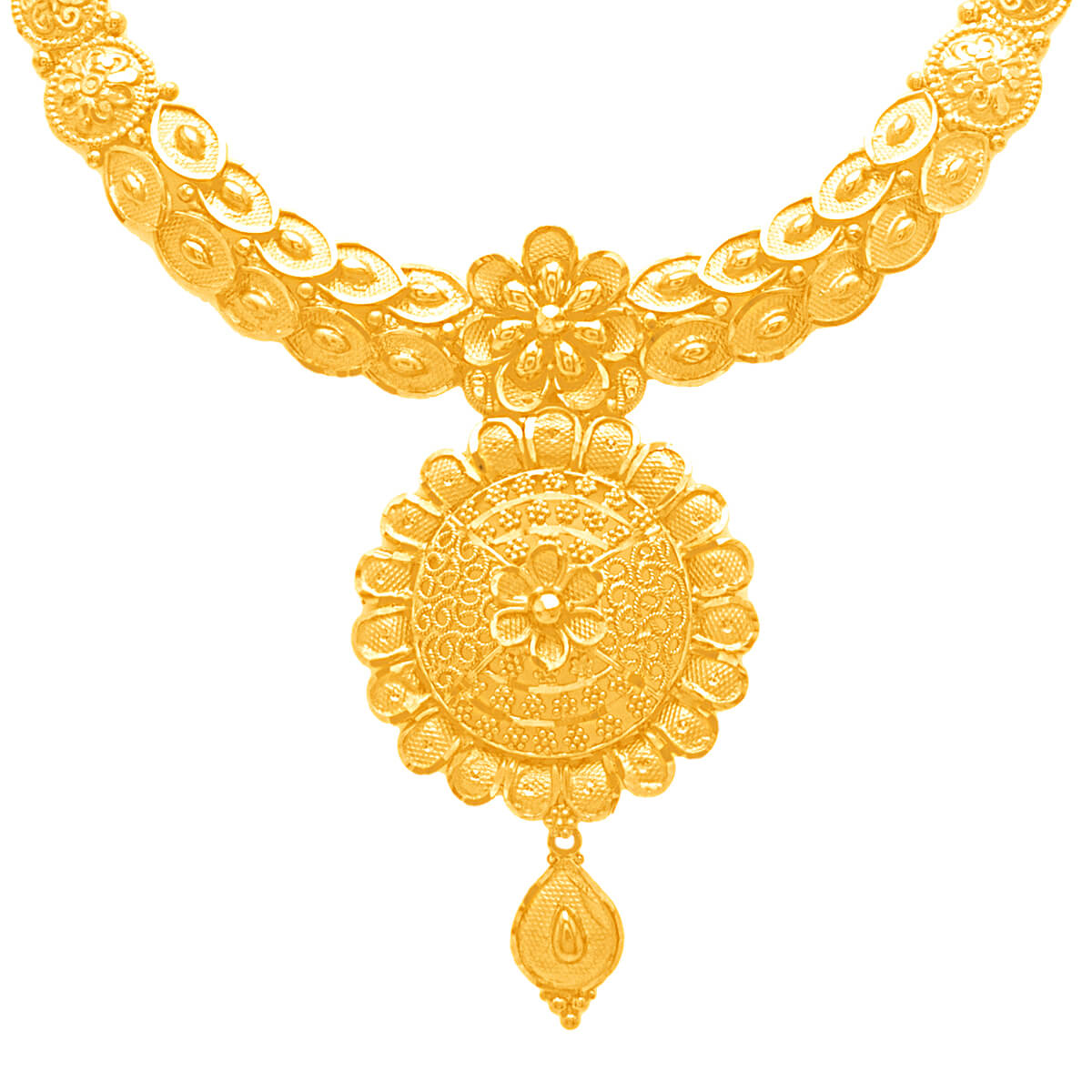 Majestic Blossom Gold Short Necklace