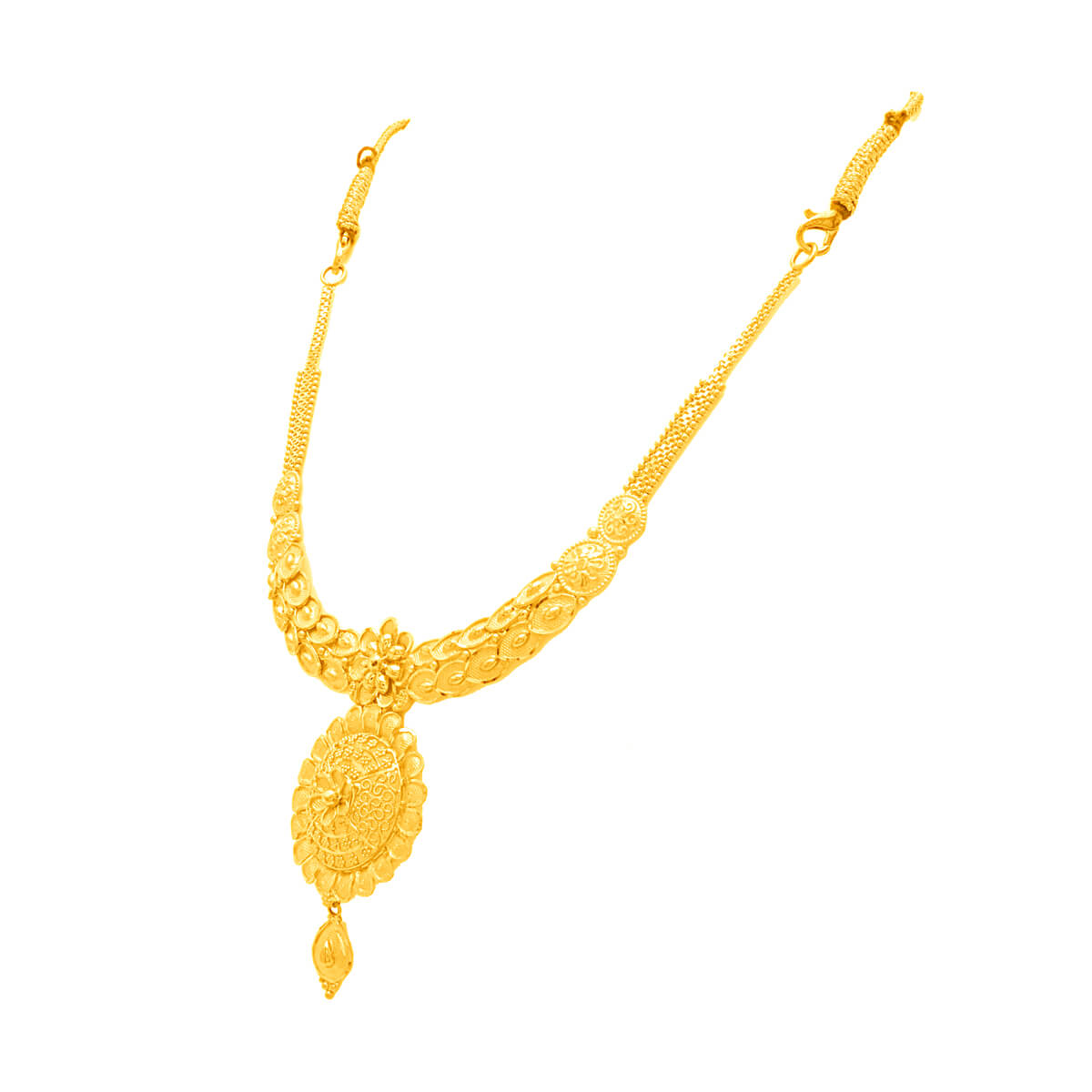 Majestic Blossom Gold Short Necklace