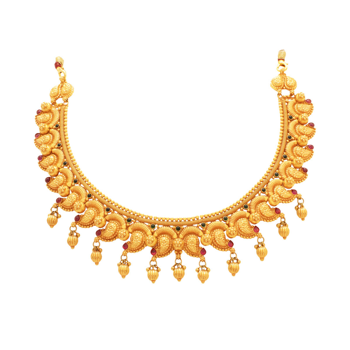 Paisley Grandeur Gold Short Necklace
