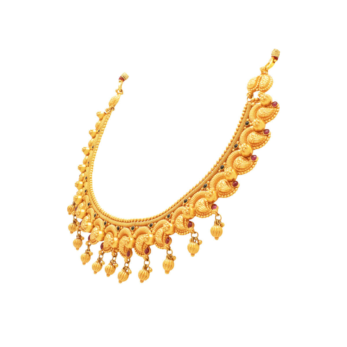 Paisley Grandeur Gold Short Necklace