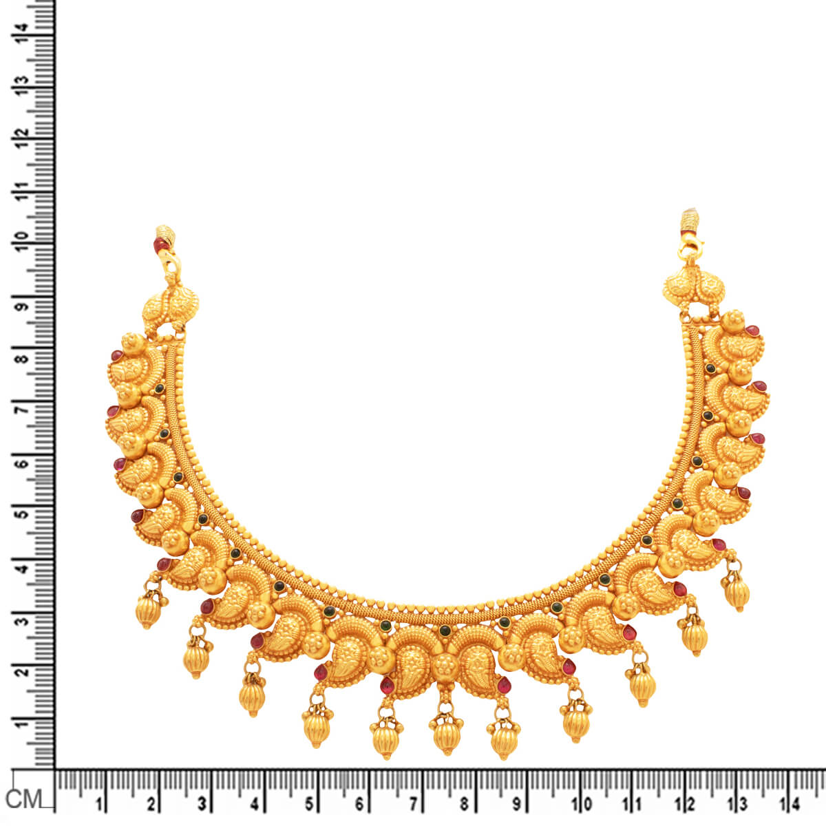 Paisley Grandeur Gold Short Necklace