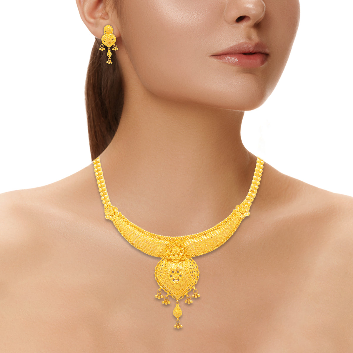 Regal Grace Wedding Gold Necklace