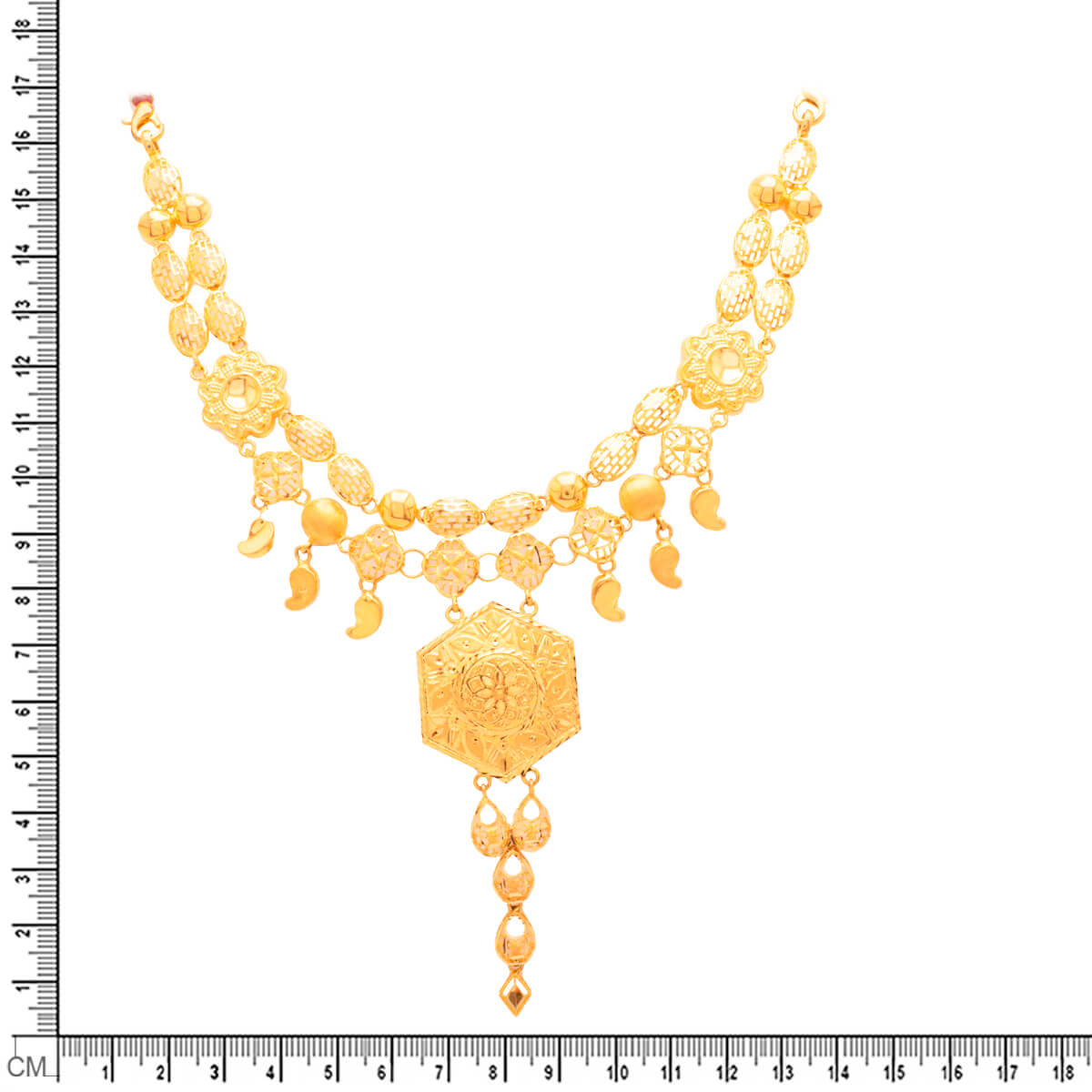 Classic Hexa Glow Gold Short Necklace