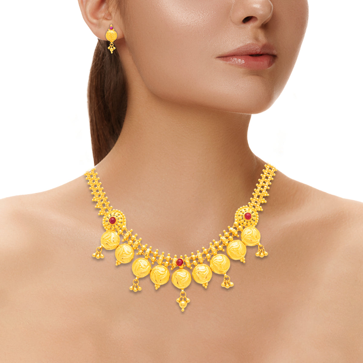 Classic Aura Gold Short Necklace