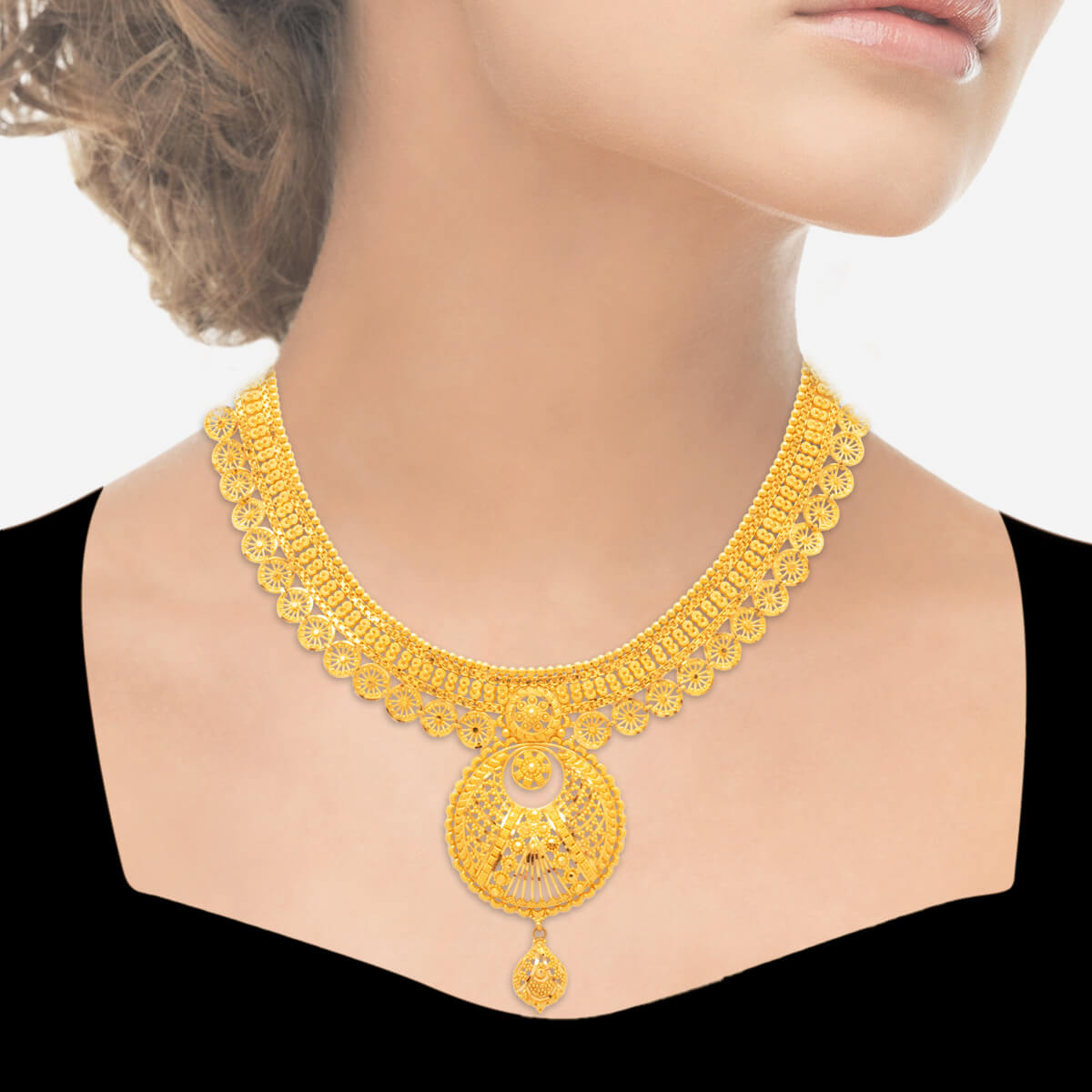 Majestic Vibrance Gold Short Necklace