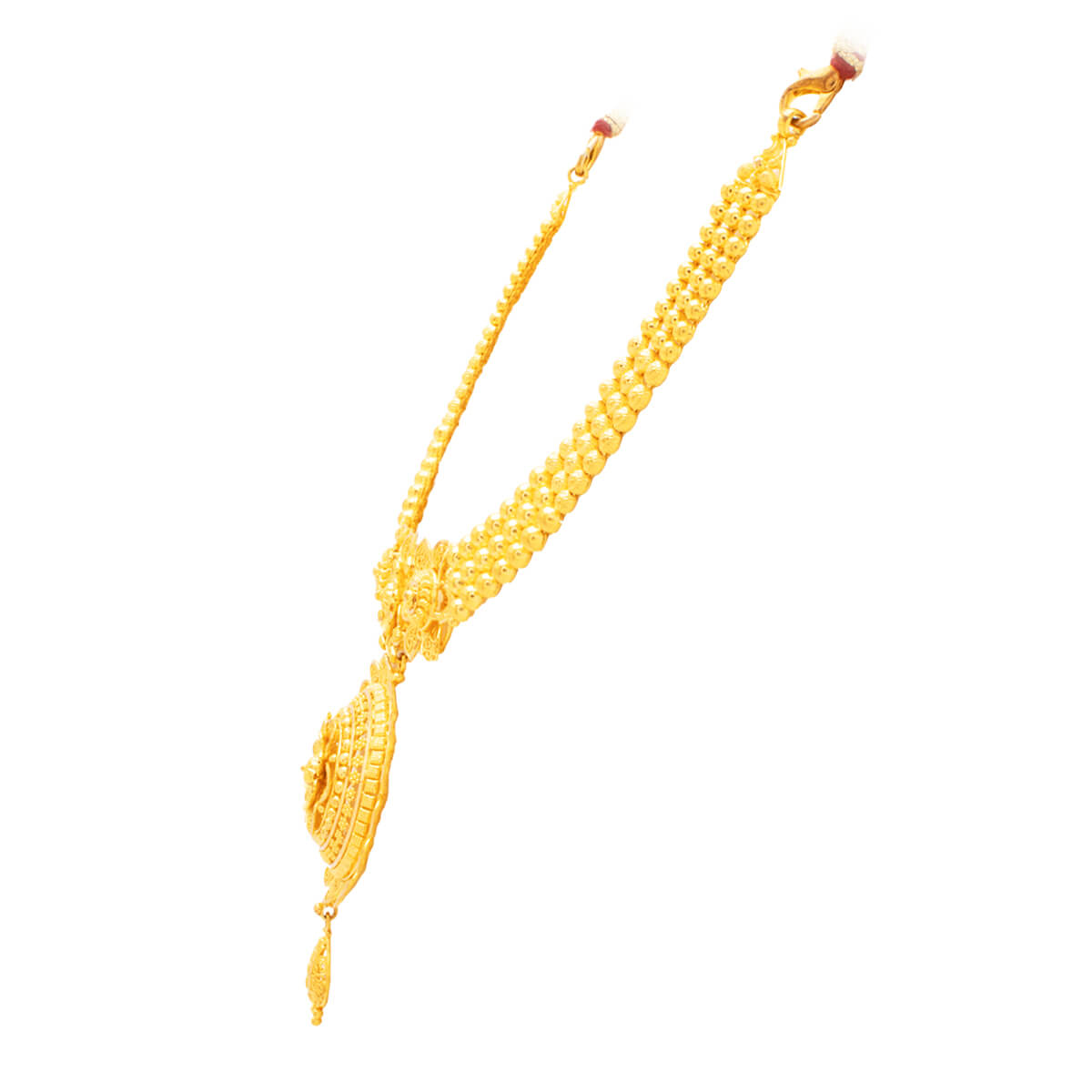 Grandeur Blossom Charm Gold Short Necklace