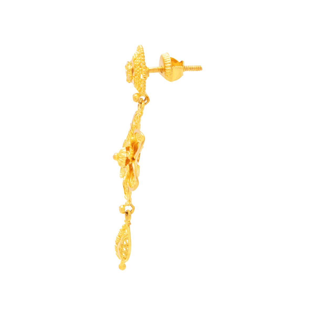 Grandeur Blossom Charm Gold Short Necklace