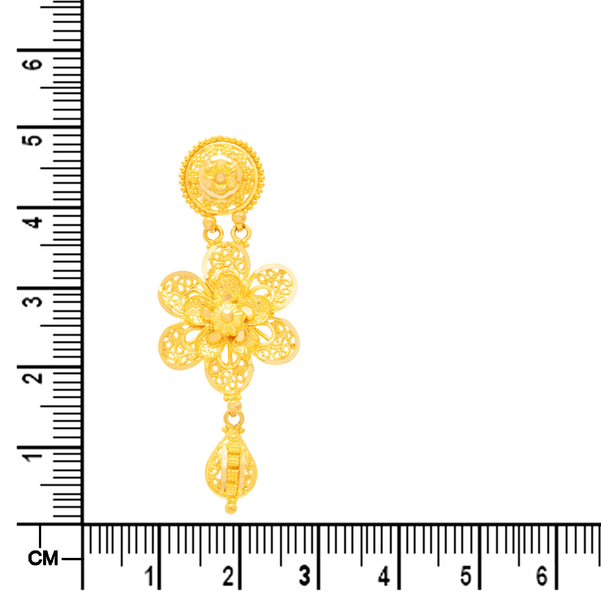 Grandeur Blossom Charm Gold Short Necklace
