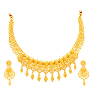 Splendid Elegance Gold Short Necklace_GNKD22001858_GERD23001890