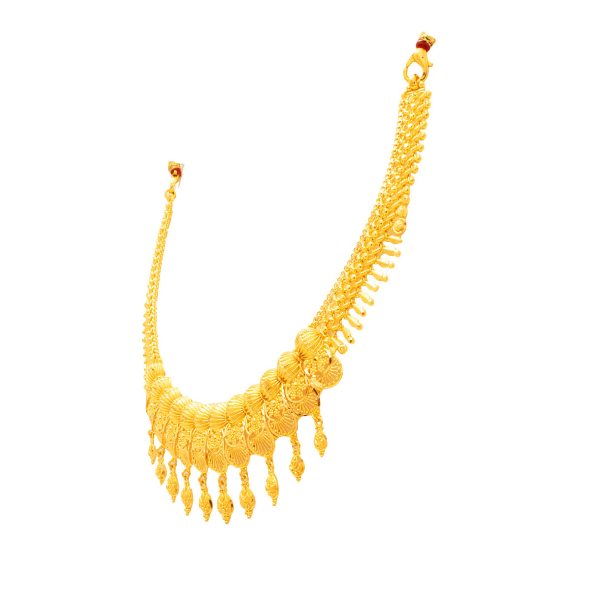 Splendid Elegance Gold Short Necklace_GNKD22001858_GERD23001890