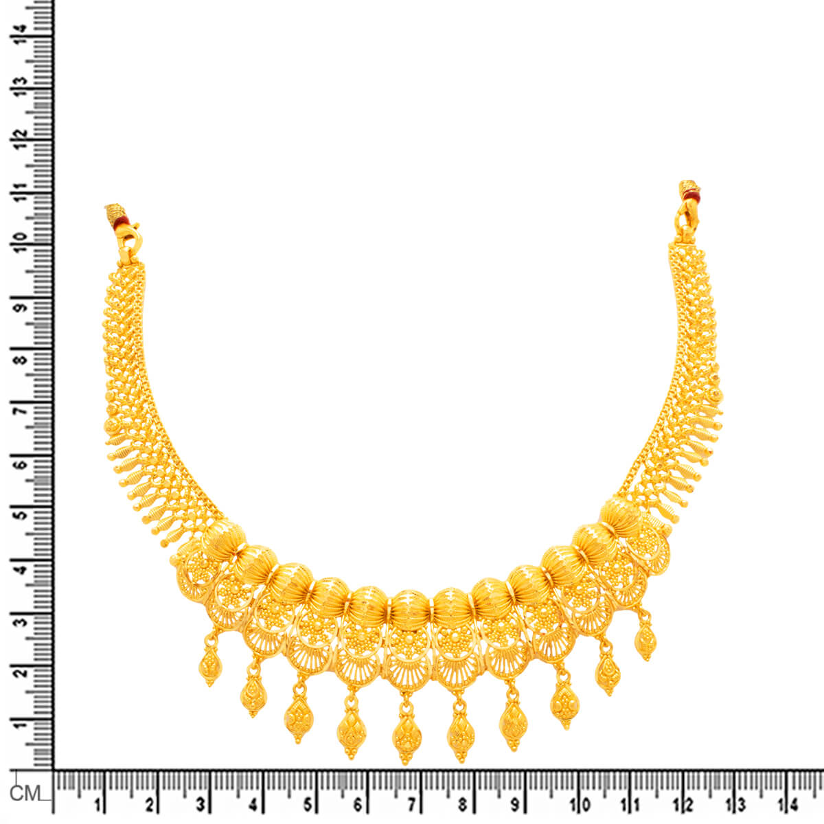 Splendid Elegance Gold Short Necklace_GNKD22001858_GERD23001890