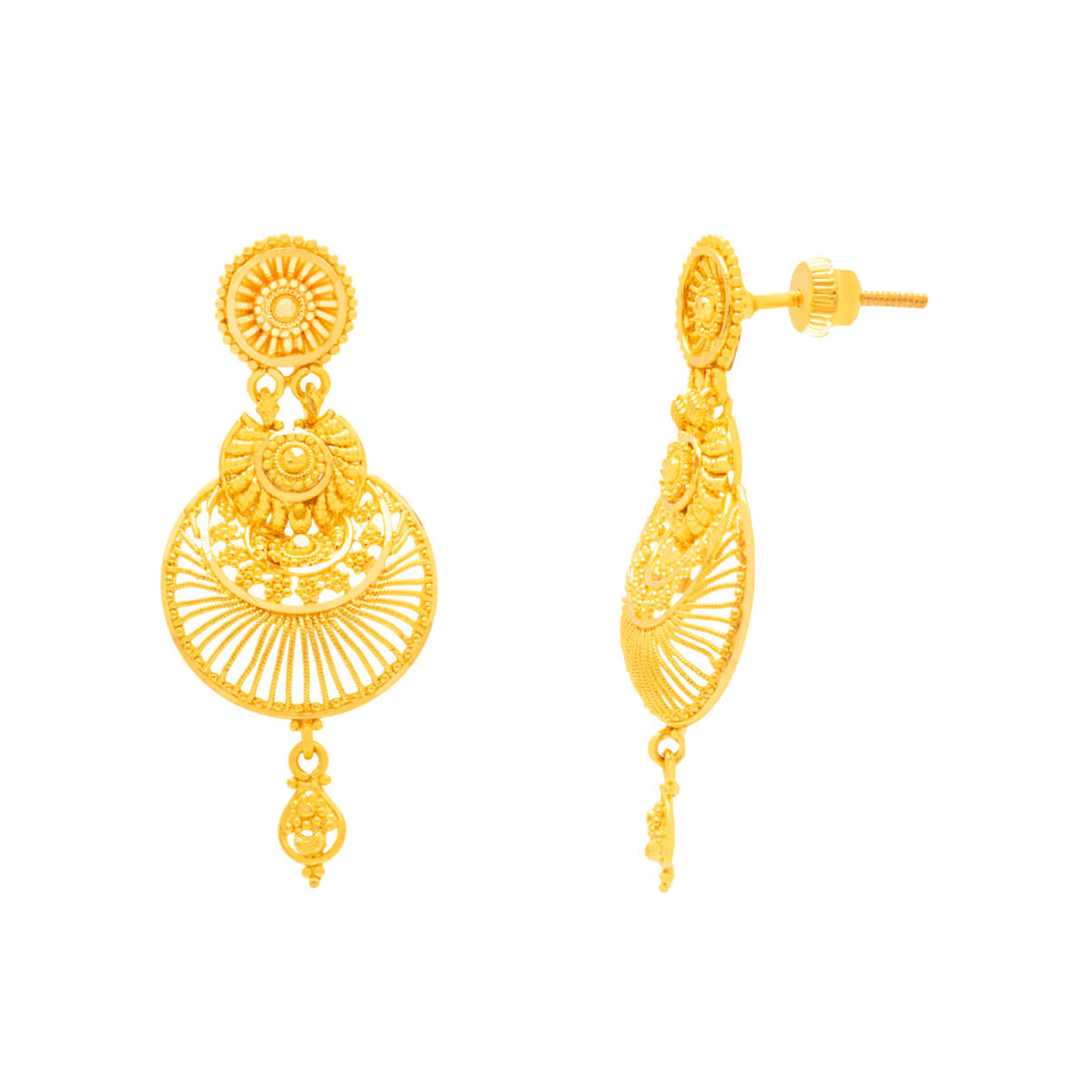Splendid Elegance Gold Short Necklace_GNKD22001858_GERD23001890