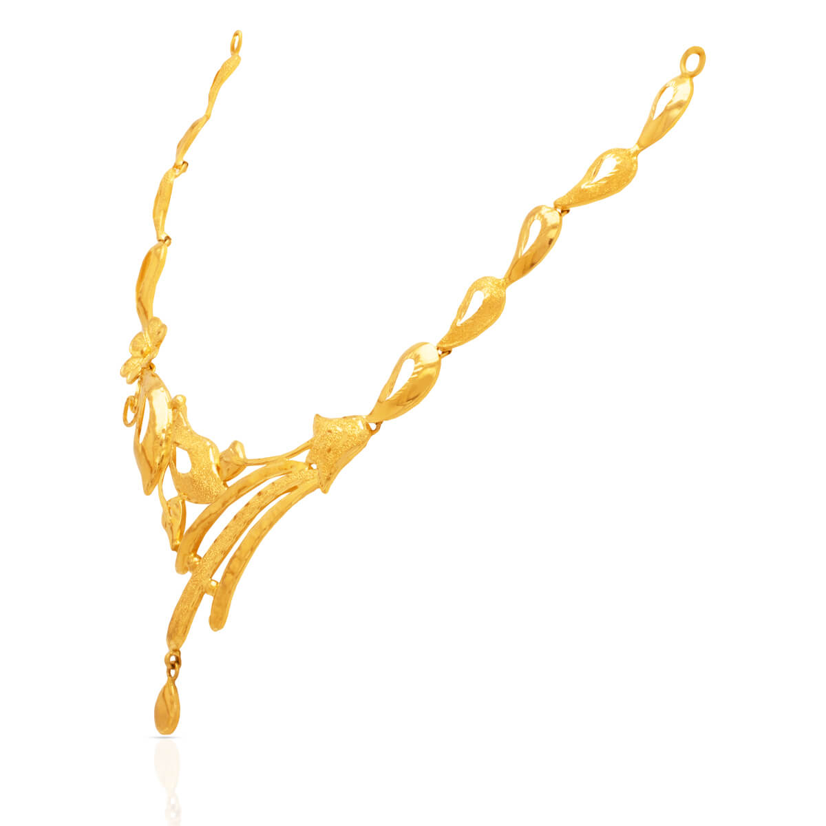 Lusturous Graceful Gold Short Necklace