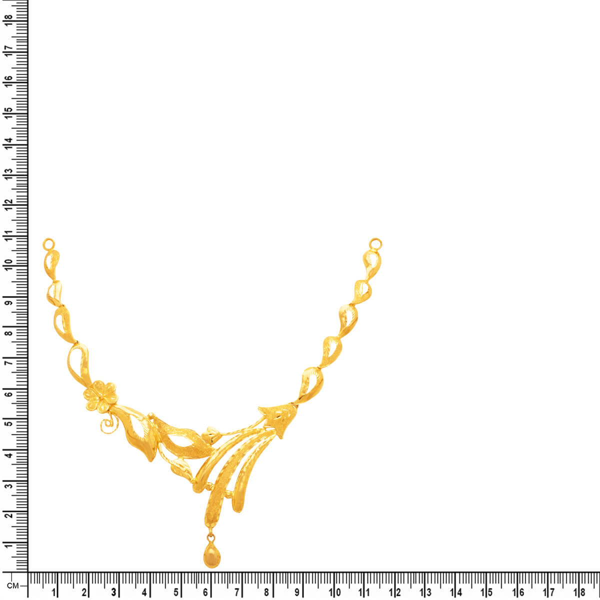 Lusturous Graceful Gold Short Necklace