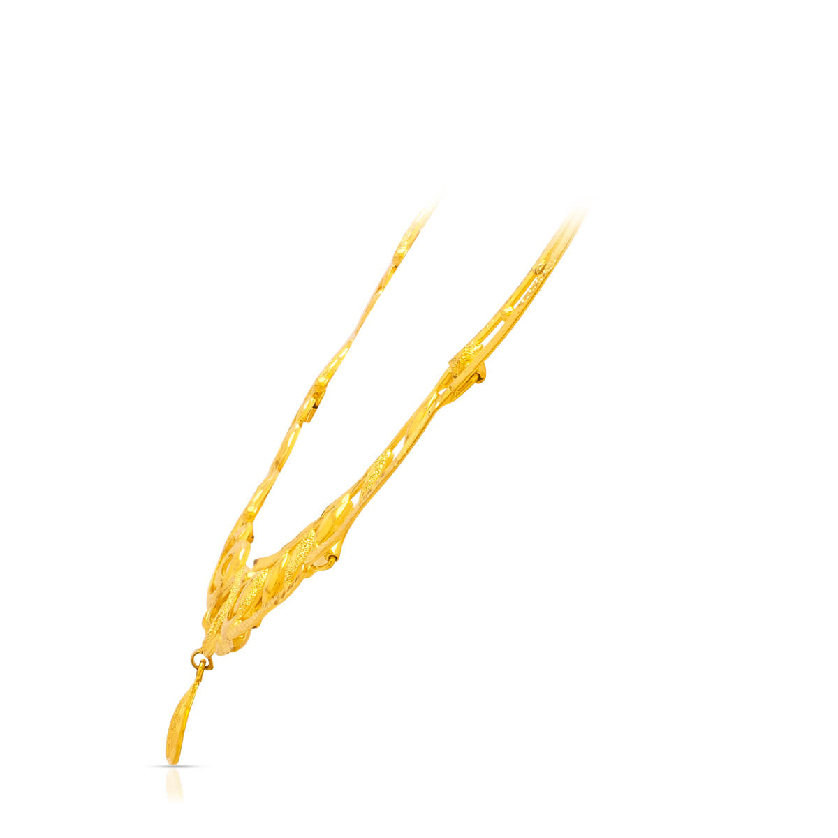 Modern Swirl Gold Short Necklace