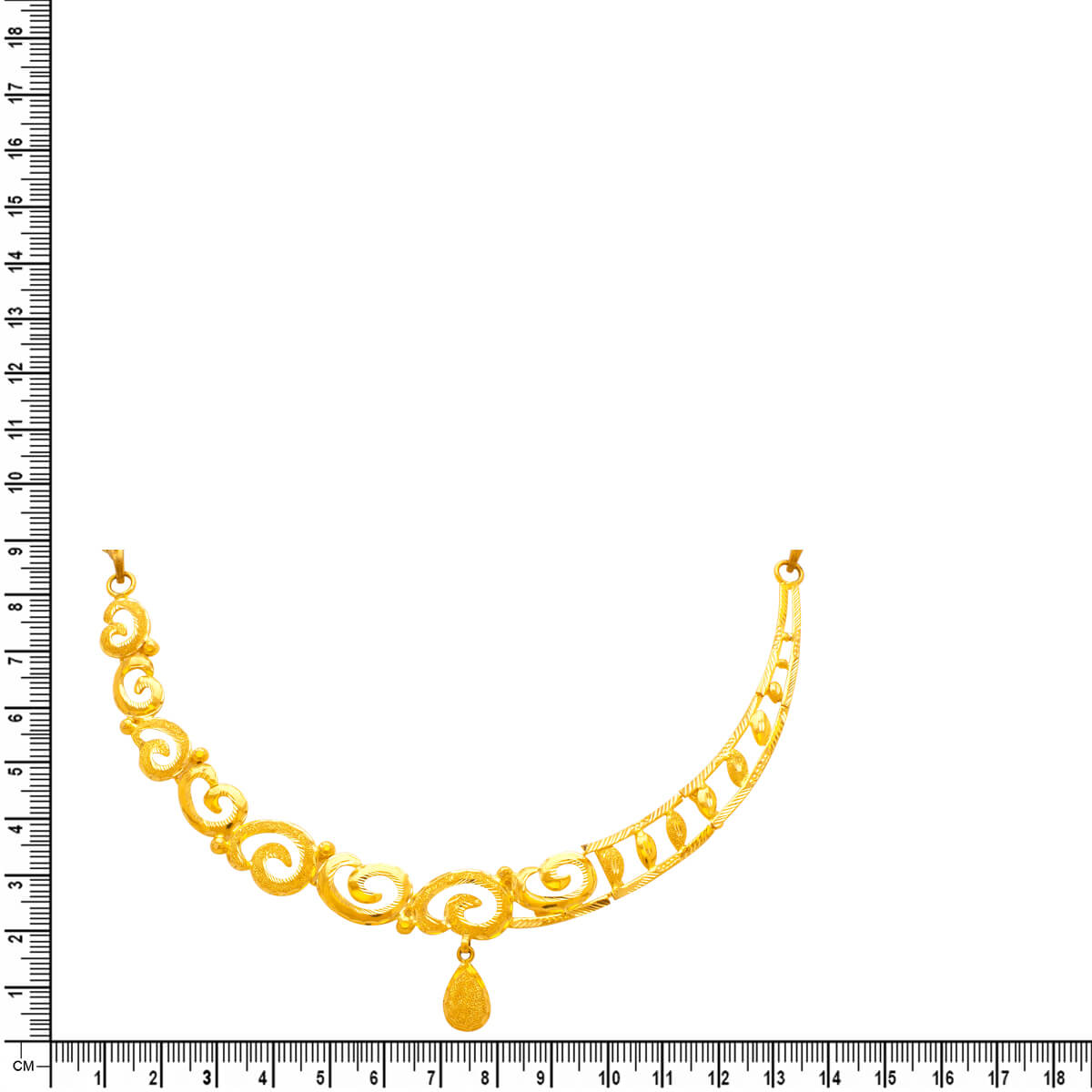 Modern Swirl Gold Short Necklace