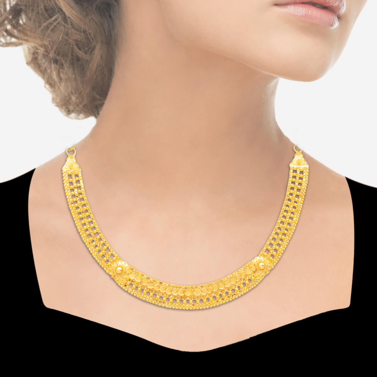 Refined Elegance Gold Short Necklace