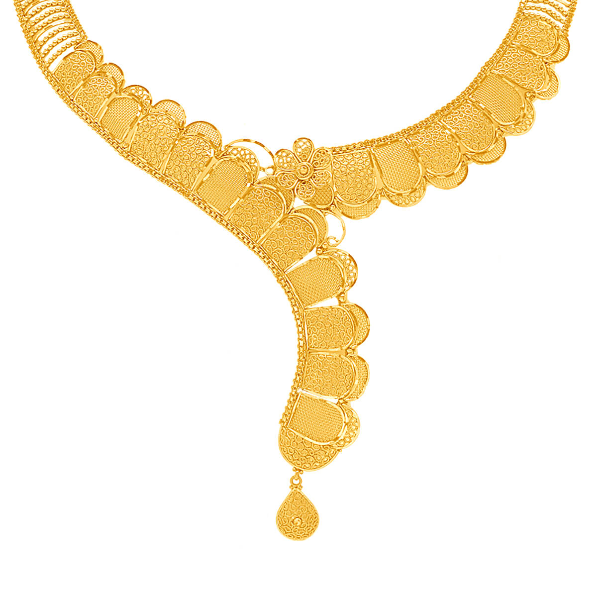 Graceful Glimmer Gold Short Necklace