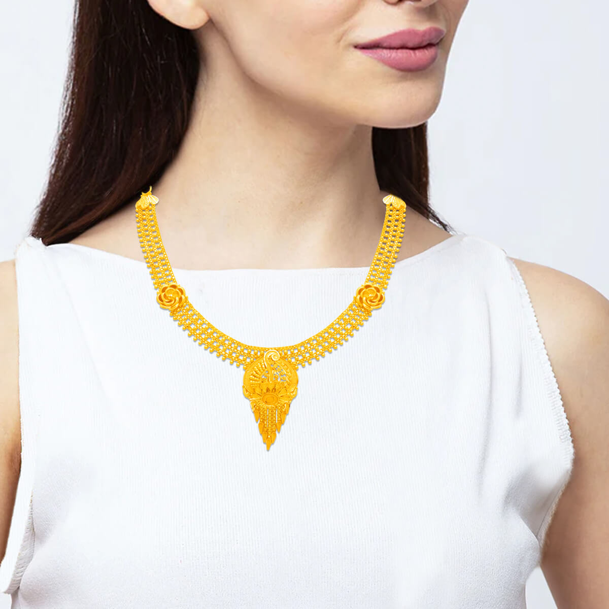 Regal Charm Gold Short Necklace