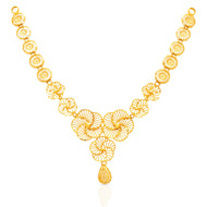 Luminous Blossom Gold Short Necklace