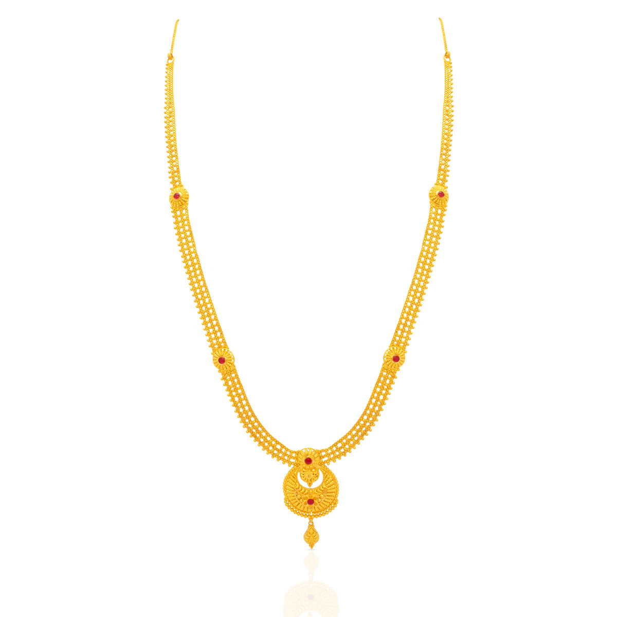 Gentle Charm Long Gold Necklace