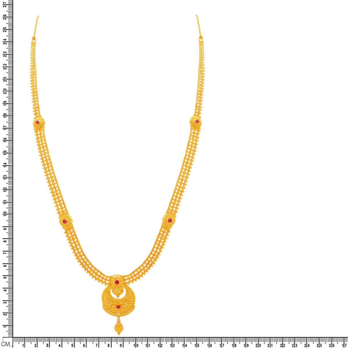 Gentle Charm Long Gold Necklace