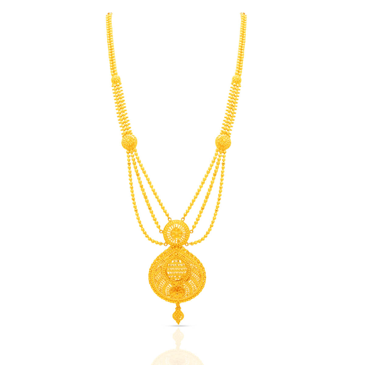 Gleaming Grace Long Gold Necklace