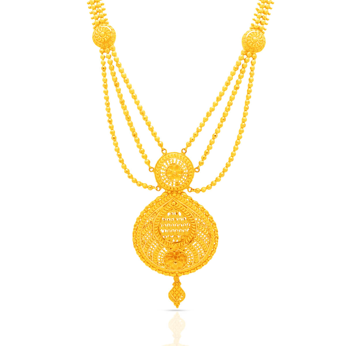 Gleaming Grace Long Gold Necklace