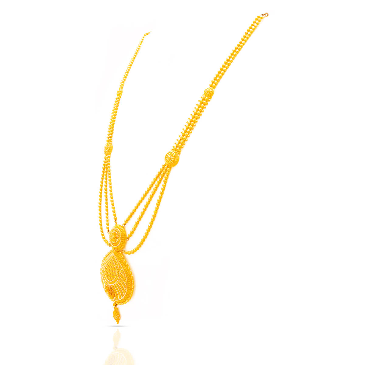 Gleaming Grace Long Gold Necklace