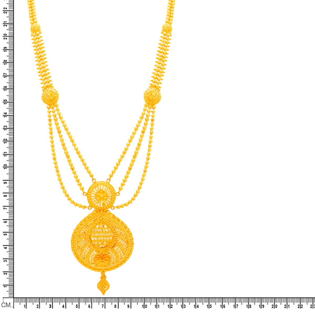 Gleaming Grace Long Gold Necklace