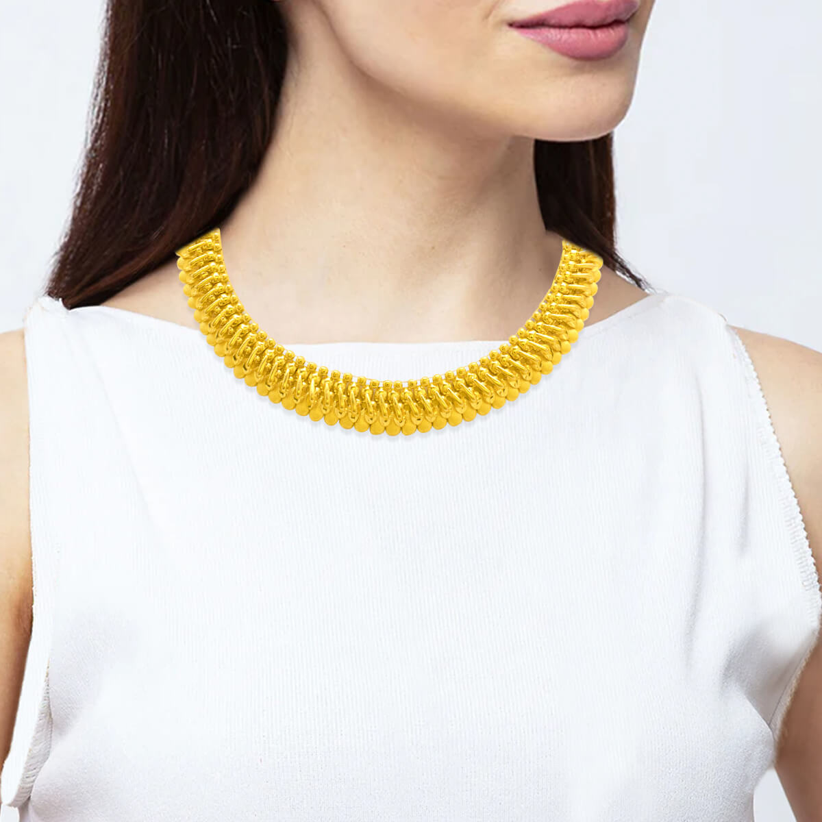 Bold Majestic Wedding Gold Necklace