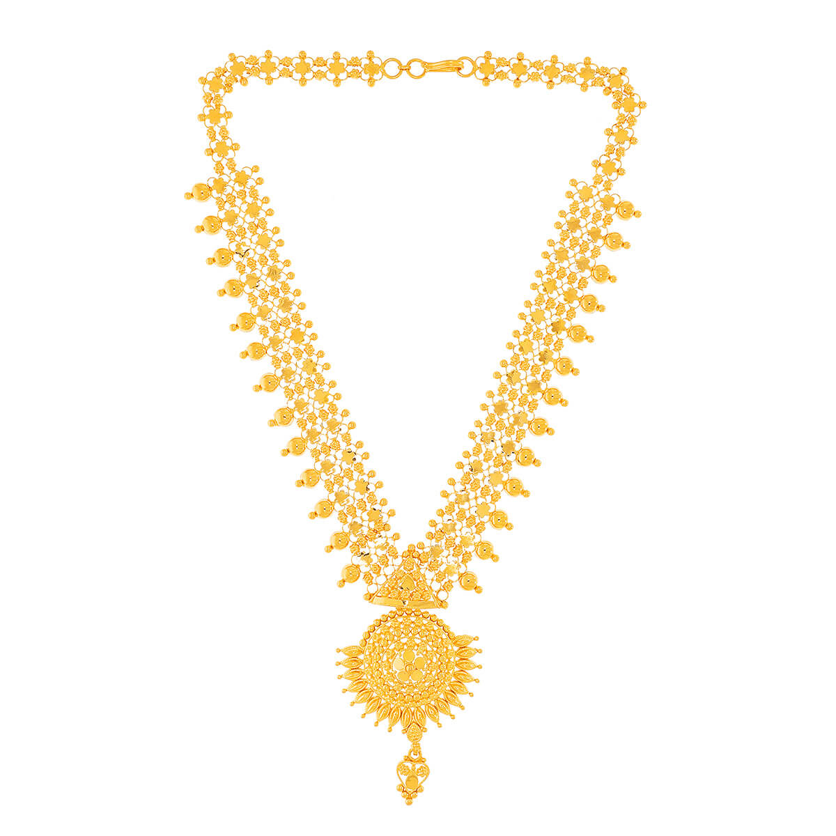 Classic Radiance Long Gold Necklace