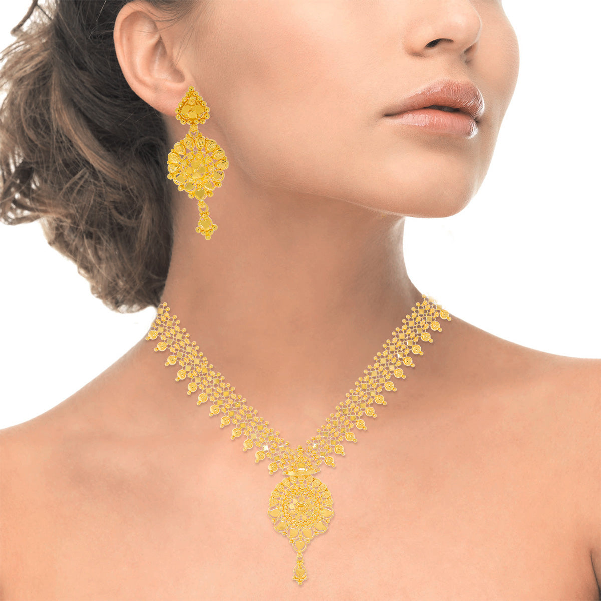 Classic Marvel Wedding Gold Necklace