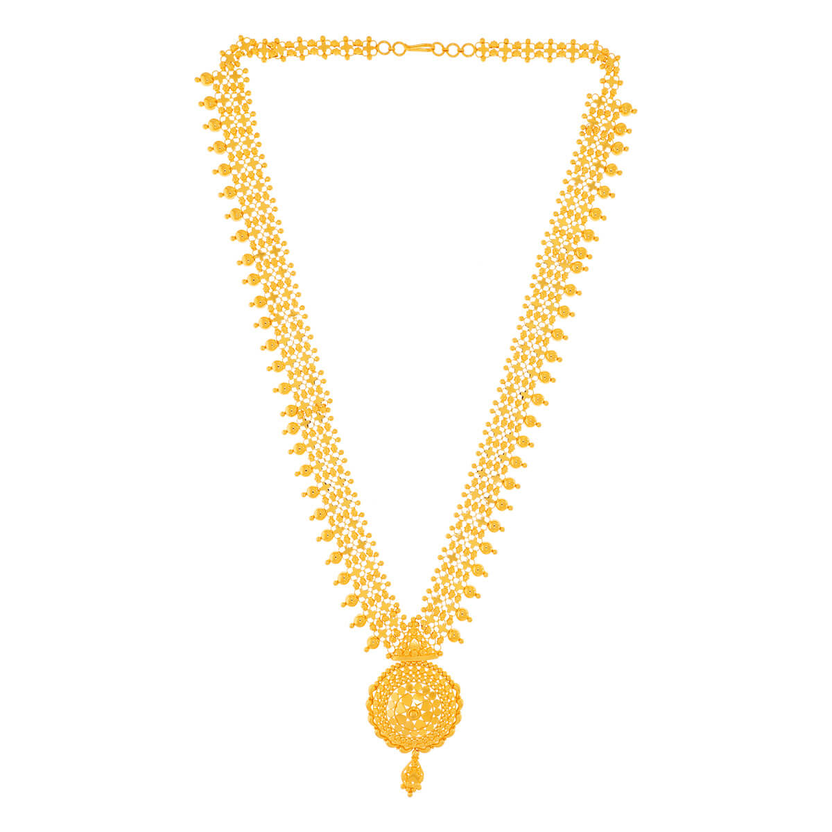 Gleaming Charm Long Gold Necklace