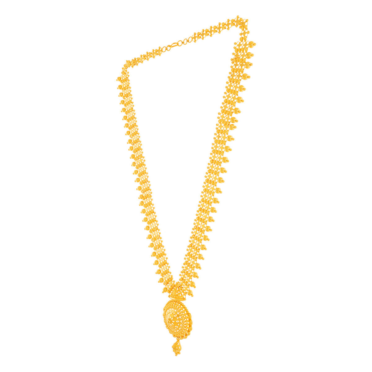 Gleaming Charm Long Gold Necklace