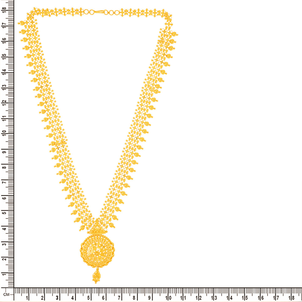 Gleaming Charm Long Gold Necklace