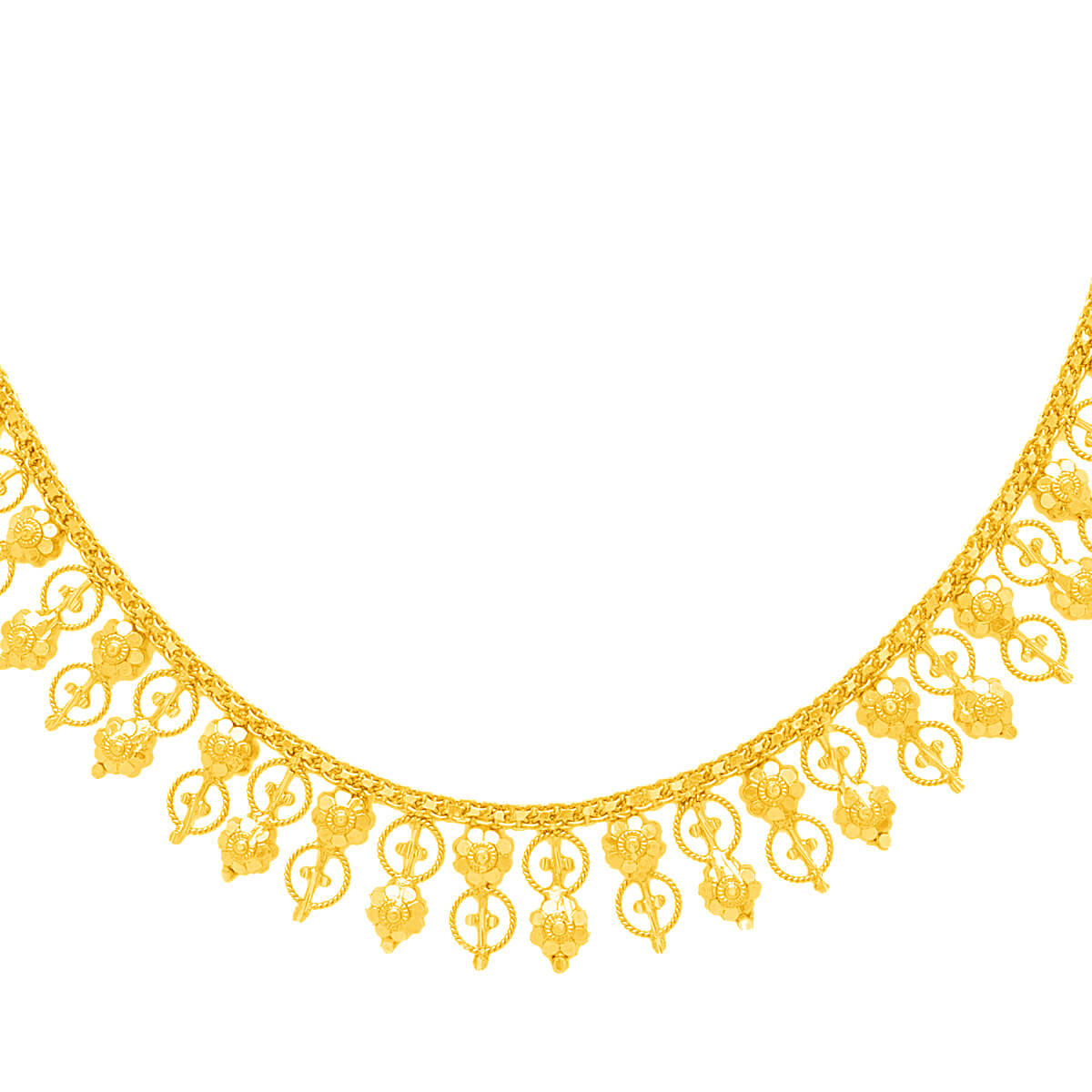 Graceful Gleam Gold Short Necklace