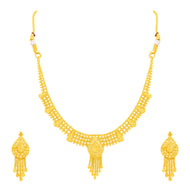 Gold Short Necklace with Minimalist Grace