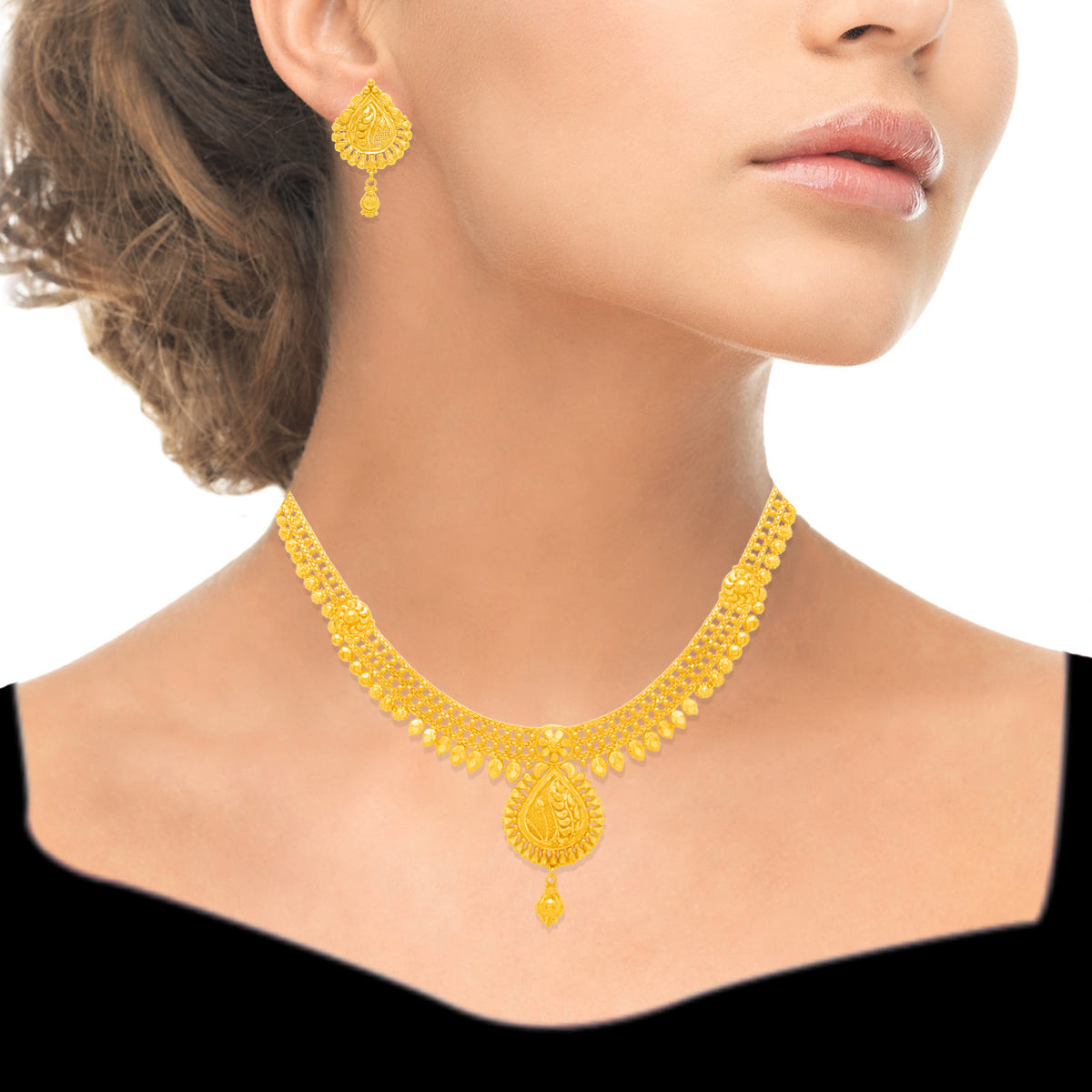 Luminous Charm Wedding Gold Necklace