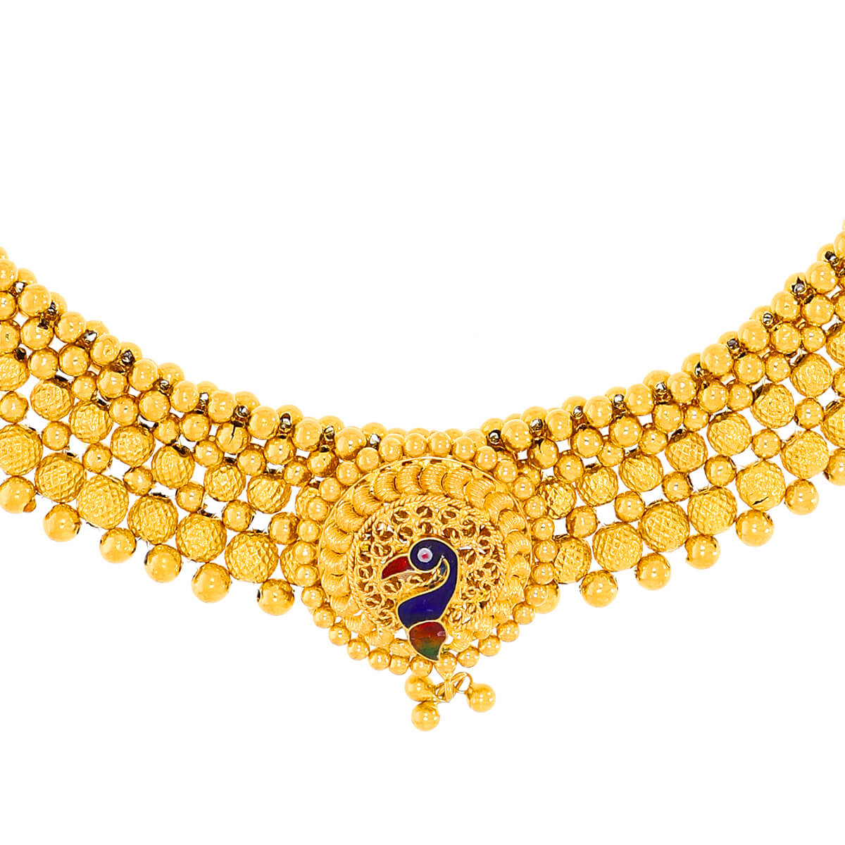 Opulent Peacock Glow Gold Thushi