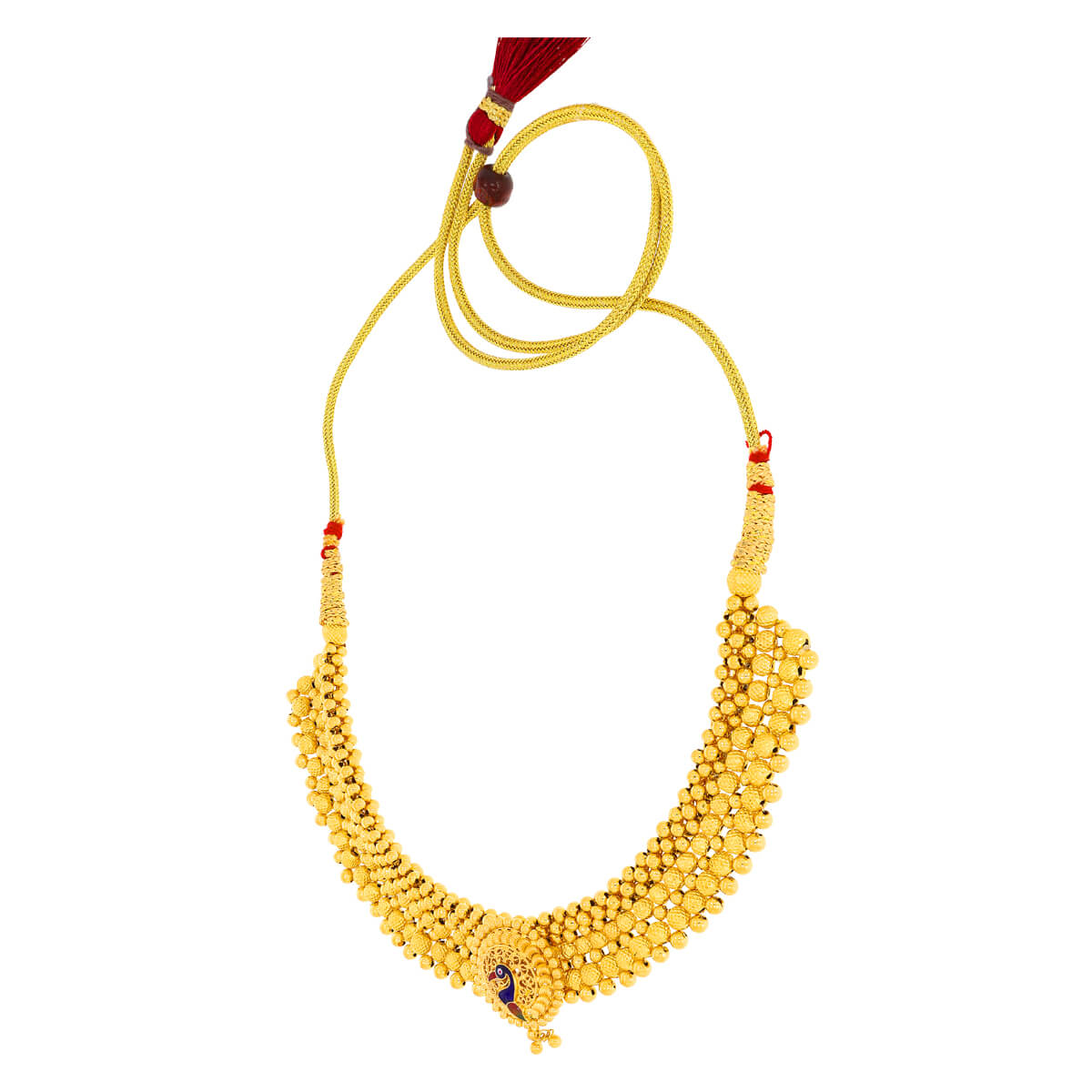 Opulent Peacock Glow Gold Thushi