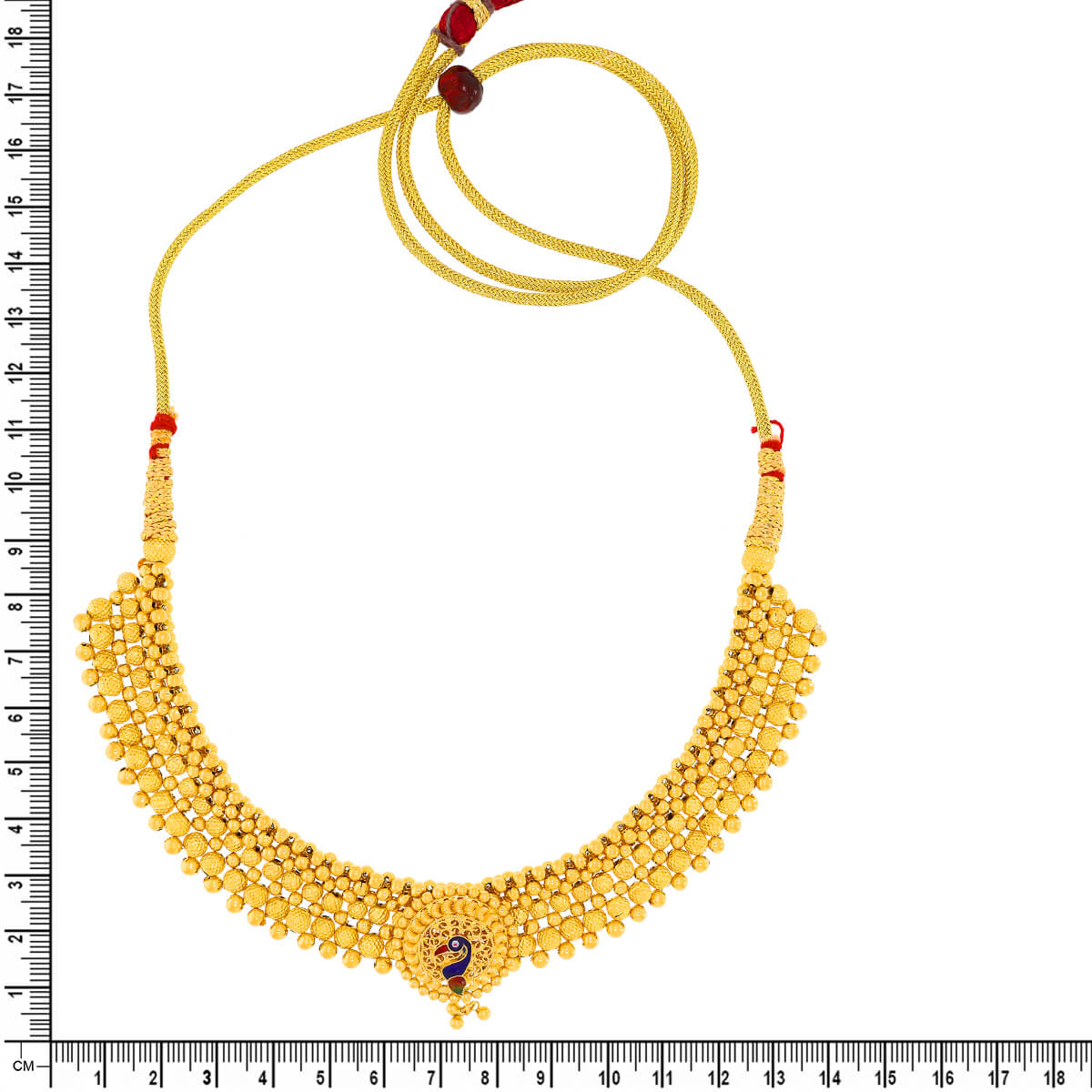 Opulent Peacock Glow Gold Thushi