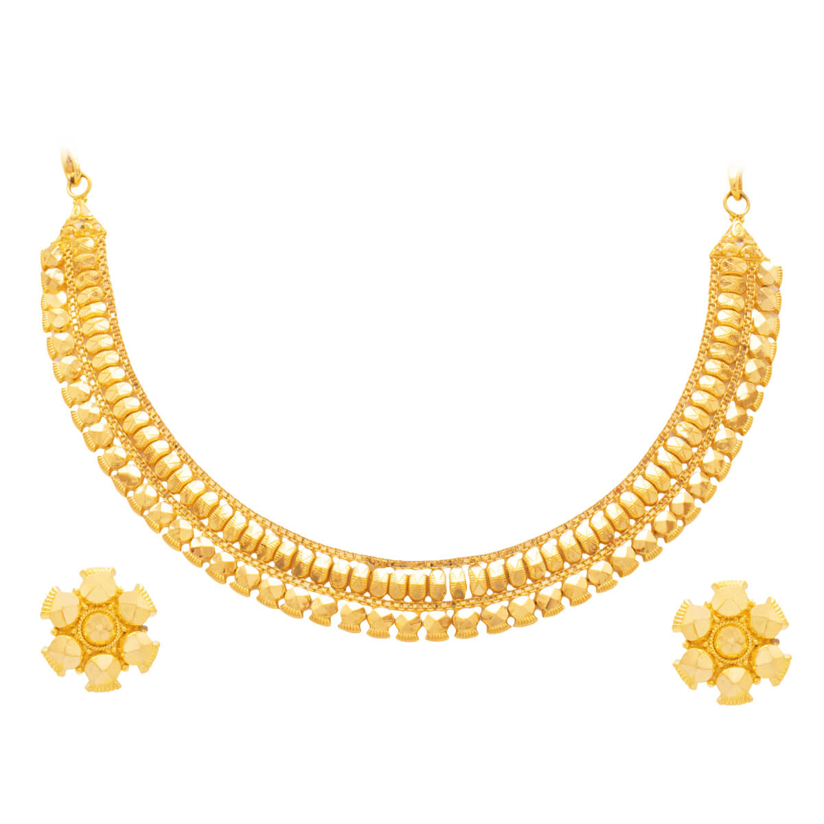 Gold Short Necklace with Classy Bold