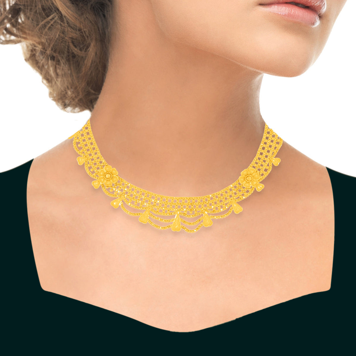 Splendid Grace Gold Short Necklace
